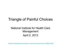 Triangle of Painful Choices
