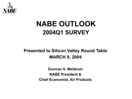 PowerPoint Presentation - NABE Silicon Valley RoundTable