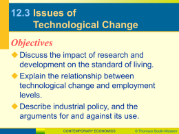12.3 Issues of Technological Change