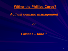 Phillips Curve and Demand Management