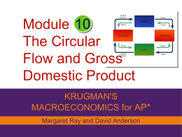 Module The Circular Flow and Gross Domestic Product