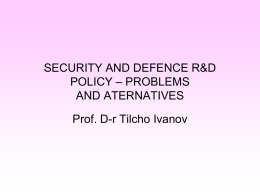 Security and Defence R&D Policy