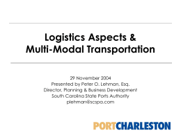 Logistics Aspects & Multi