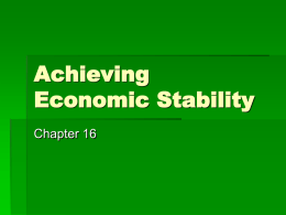 Achieving Economic Stability