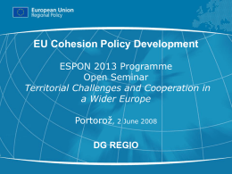 EU Cohesion Policy Development
