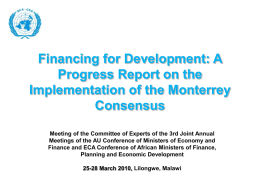 Financing for Development - Conference of African Ministers