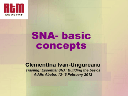 SNA Basics concepts