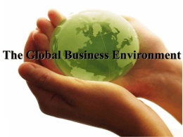 The Global Business Environment International Strategy