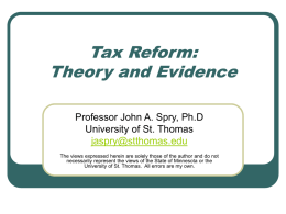 Tax Reform Sept 19 2008