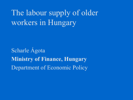The labour supply of older workers