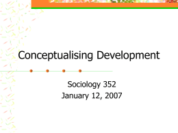 Conceptualising Development