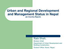 Urban and Regional Development and Management Status
