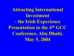 the Irish Experience - Emirates Institute for Banking and Financial