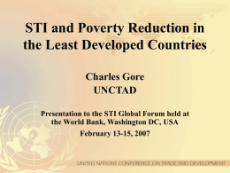 STI and Poverty Reduction in the Least Developed Countries