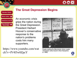 Great Depression - Mrs. Myers US History