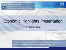 Israel Economic Highlights Presentation 2012