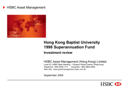 Investment performance - Hong Kong Baptist University