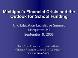 budget9-8-05 - Citizens Research Council of Michigan