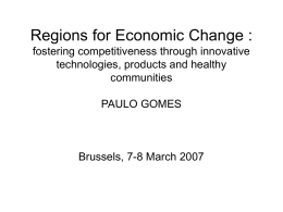 Regions for Economic Change : fostering competitiveness through