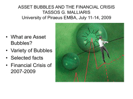 When the Bubbles Burst…