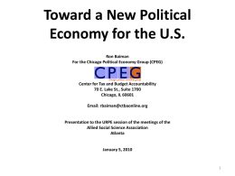 Toward a New Political Economy URPE at ASSA Panel Presentation