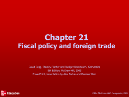 Chapter 22 Aggregate demand, fiscal policy and trade