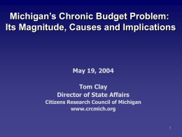 budget051904 - Citizens Research Council of Michigan