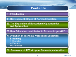 The Development of Education in Korea