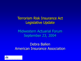 Terrorism Risk Insurance Act of 2002: An Overview