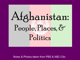 Afghanistan: People, Places, & Politics