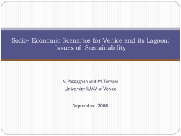 Analysis of the Sustainability scenarios for the Venice lagoon