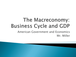 Business Cycle and GDP