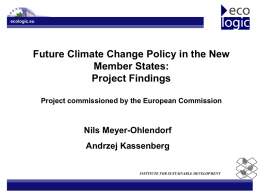 Future Climate Change Policy in the New Member States