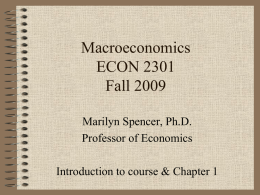 ECON 2301 Spring 2003 - Faculty Personal Web Page