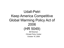 Udall-Petri Keep America Competitive Global Warming Policy Act of