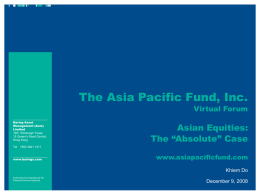 Notre Dame - Asia Pacific Fund