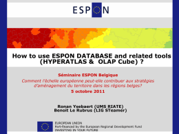 Database - espon interstrat