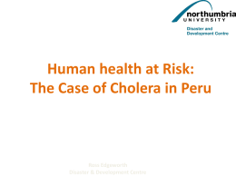 Human health at Risk: The Case of Cholera in Peru