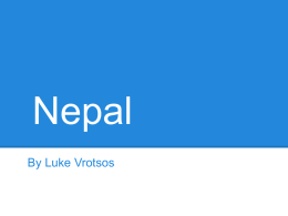 Nepal By Luke Vrotsos Economy Nepal is one of the poorest nations