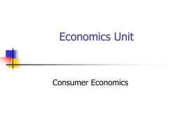 Economics Unit Presentation