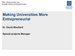 What is an Entrepreneurial University?