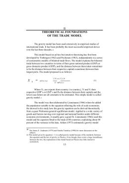 theoretical foundations of the trade model