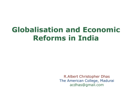 Globalisation - Albert Christopher Dhas