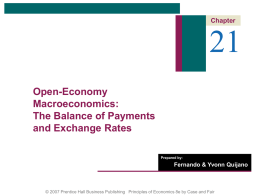 CHAPTER 21: Open-Economy Macroeconomics: The Balance of