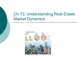 Ch 13 & 14 Understanding Real Estate Market Dynamics & Urban