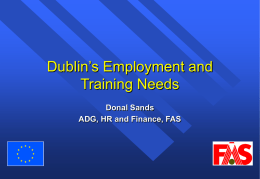 FÁS Corporate Slides - Dublin Employment Pact