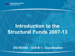 Structural Funds 2007-13