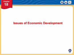 ECON_CH18_Issues of Economic Development