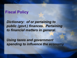 Unit 3 Fiscal Policy ppt