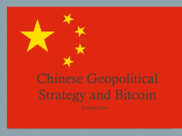 Chinese Geopolitical Strategy and Bitcoin
